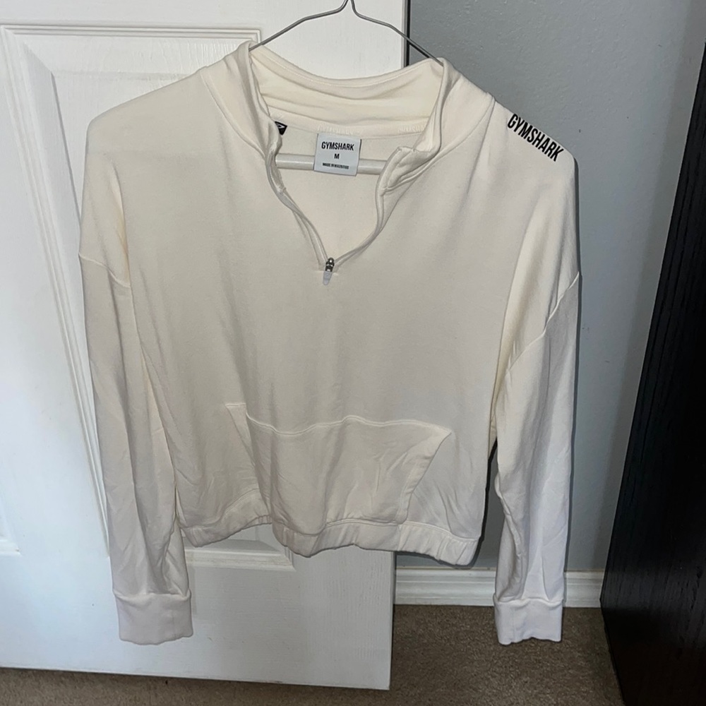 Gymshark Cream Cinched Quarter Zip